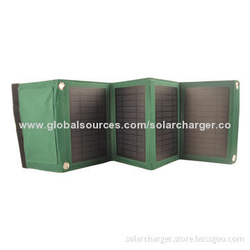 Solar Mobile Phone Charger, 245x870x10mm Open Size, 2A Output Current